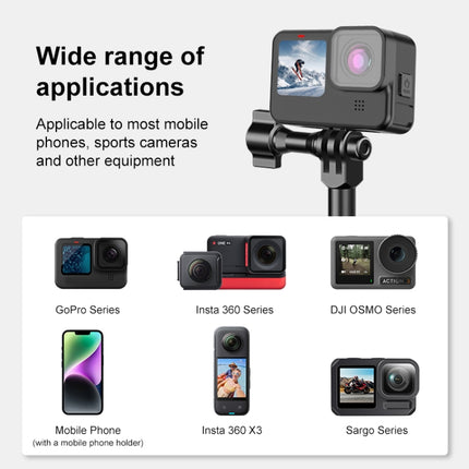 PULUZ Motorcycle Rearview Small Clamp Magic Arm Rod Mount, Small Clamp