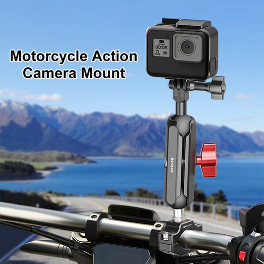 PULUZ Motorcycle Rearview Medium Clamp Magic Arm Rod Mount, Medium Clamp