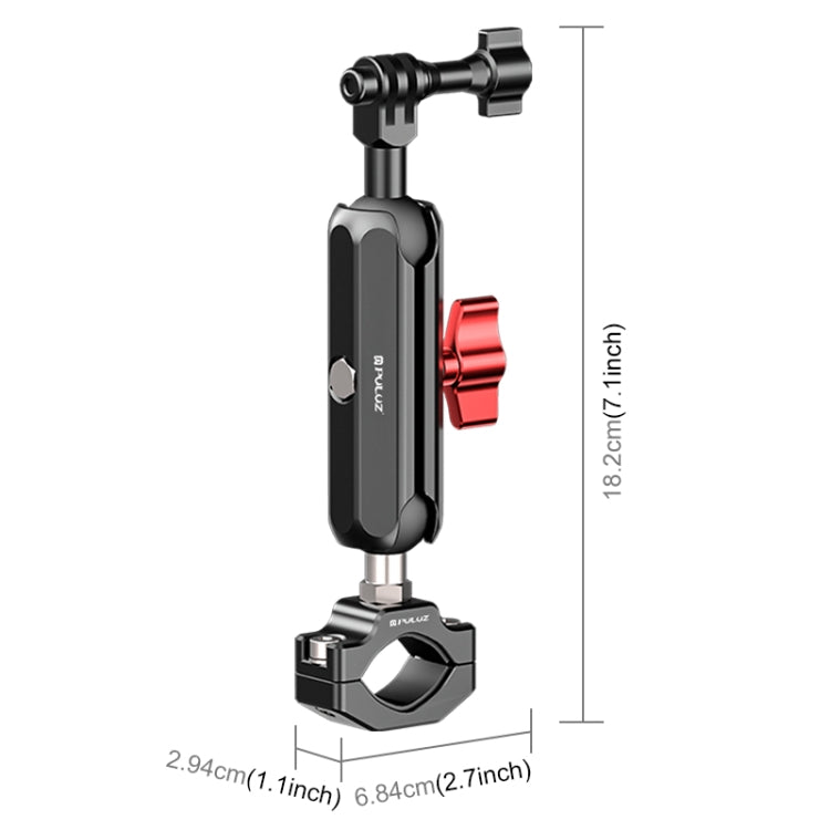 PULUZ Motorcycle Rearview Large Clamp Magic Arm Rod Mount, Large Clamp