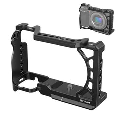 For Sony A6500 / A6400 / A6300 / A6000 PULUZ Metal Camera Cage Expansion Mount Stabilizer Rig, For Sony A6500 / A6400 / A6300 / A6000