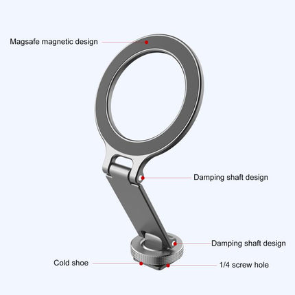 Foldable MagSafe Magnet Cold Shoe On-Camera Phone Mount, Cold Shoe Mount
