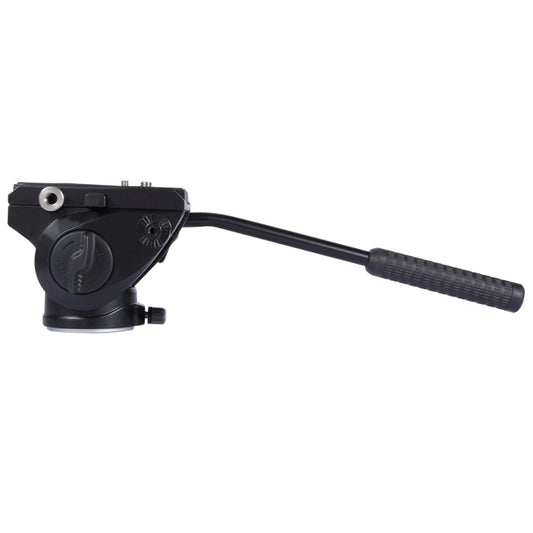 PULUZ  Heavy Duty Video Camera Tripod Action Fluid Drag Head with Sliding Plate for DSLR & SLR Cameras, Large Size, Fluid Drag Head Black