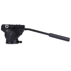 PULUZ  Heavy Duty Video Camera Tripod Action Fluid Drag Head with Sliding Plate for DSLR & SLR Cameras, Large Size, Fluid Drag Head Black