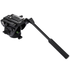 PULUZ  Heavy Duty Video Camera Tripod Action Fluid Drag Head with Sliding Plate for DSLR & SLR Cameras, Large Size, Fluid Drag Head Black