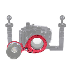 PULUZ Aluminum Alloy 67mm to 67mm Swing Wet-Lens Diopter Adapter Mount for DSLR Underwater Diving Housing