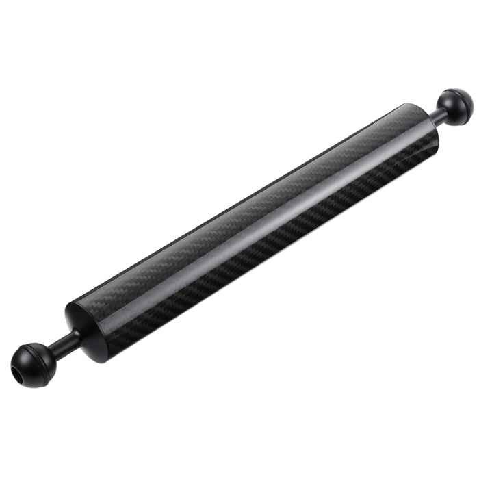 PULUZ 14.56 inch 37cm Length 40mm Diameter Dual Balls Carbon Fiber Floating Arm, Ball Diameter: 25mm, Buoyancy: 300g, 14 inch 300g Buoyancy