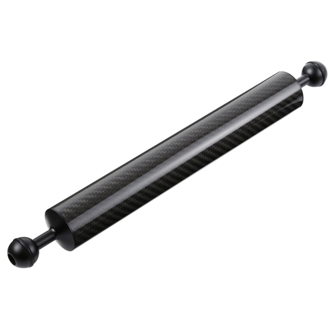 PULUZ 14.56 inch 37cm Length 40mm Diameter Dual Balls Carbon Fiber Floating Arm, Ball Diameter: 25mm, Buoyancy: 300g, 14 inch 300g Buoyancy