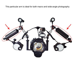 PULUZ 14.56 inch 37cm Length 40mm Diameter Dual Balls Carbon Fiber Floating Arm, Ball Diameter: 25mm, Buoyancy: 300g, 14 inch 300g Buoyancy