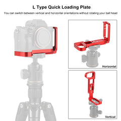 PULUZ 1/4 inch Vertical Shoot Quick Release L Plate Bracket Base Holder for Sony A9 (ILCE-9) / A7 III/ A7R III