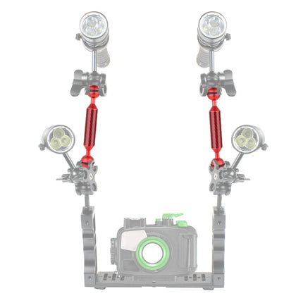 PULUZ 5 inch 13cm Length 20.8mm Diameter Dual Balls Carbon Fiber Floating Arm, Ball Diameter: 25mm, 5 inch Red, 5 inch Black, 5 inch Blue