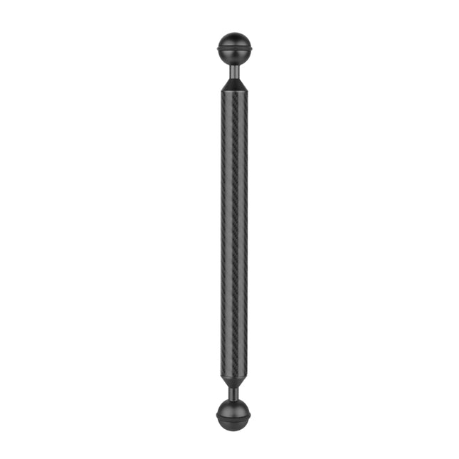 PULUZ 11 inch 28cm Length 20.8mm Diameter Dual Balls Carbon Fiber Floating Arm, Ball Diameter: 25mm, 11 inch Black