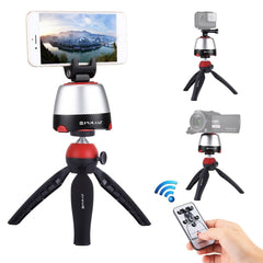 PULUZ Electronic 360 Degree Rotation Panoramic Head + Tripod Mount + GoPro Clamp + Phone Clamp with Remote Controller for Smartphones, GoPro Action Cameras