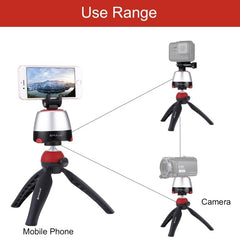 PULUZ Electronic 360 Degree Rotation Panoramic Head + Tripod Mount + GoPro Clamp + Phone Clamp with Remote Controller for Smartphones, GoPro Action Cameras