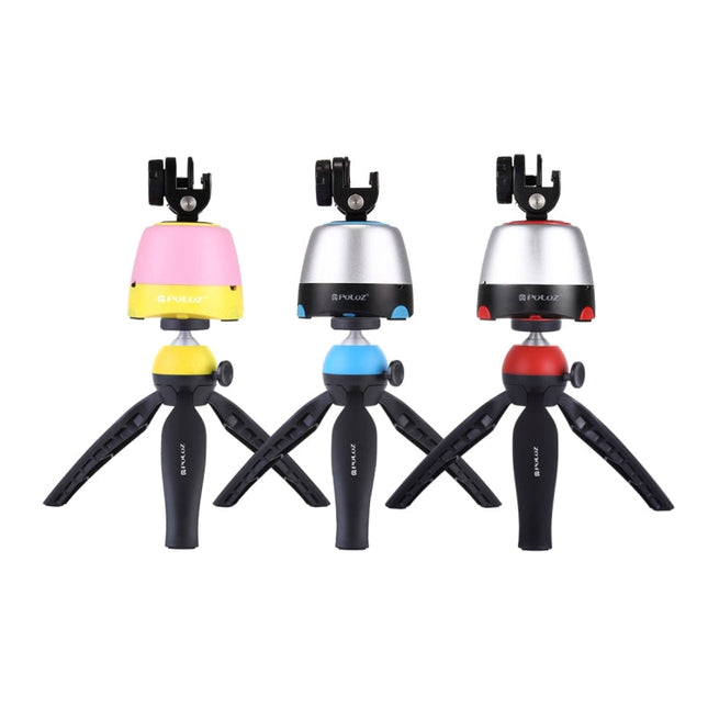 PULUZ Electronic 360 Degree Rotation Panoramic Head + Tripod Mount + GoPro Clamp + Phone Clamp with Remote Controller for Smartphones, GoPro Action Cameras