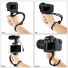 PULUZ Vlogging Live Broadcast Handheld Grip Selfie Rig Stabilizer ABS Tripod Adapter Mount with Cold Shoe Base & Wrist Strap, Handheld Grip