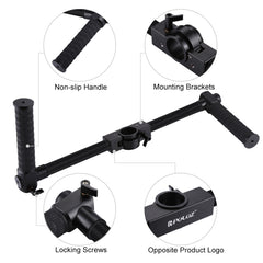 PULUZ Dual Handheld Grip Aluminum Tube Stabilizer, PULUZ