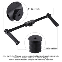 PULUZ Dual Handheld Grip Aluminum Tube Stabilizer, PULUZ