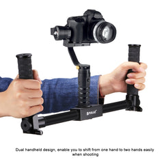 PULUZ Dual Handheld Grip Aluminum Tube Stabilizer, PULUZ