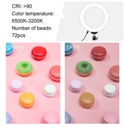 PULUZ 6.2 inch 16cm USB 3 Modes Dimmable LED Ring Vlogging Photography Video Lights with Tripod Ball Head, 6.2 inch