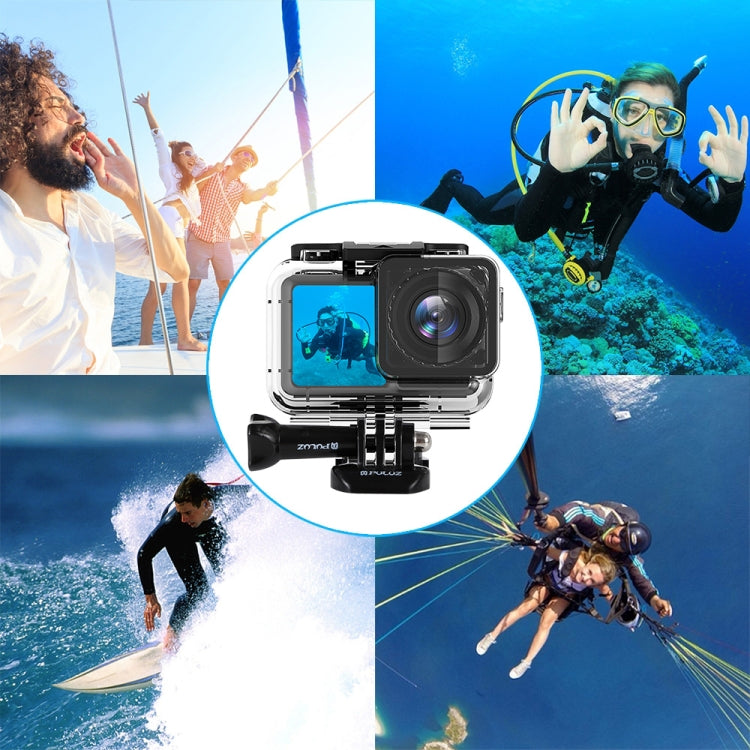 PULUZ 61m Underwater Waterproof Housing Diving Case for DJI Osmo Action, with Buckle Basic Mount & Screw, Waterproof Housing For DJI Osmo Action T