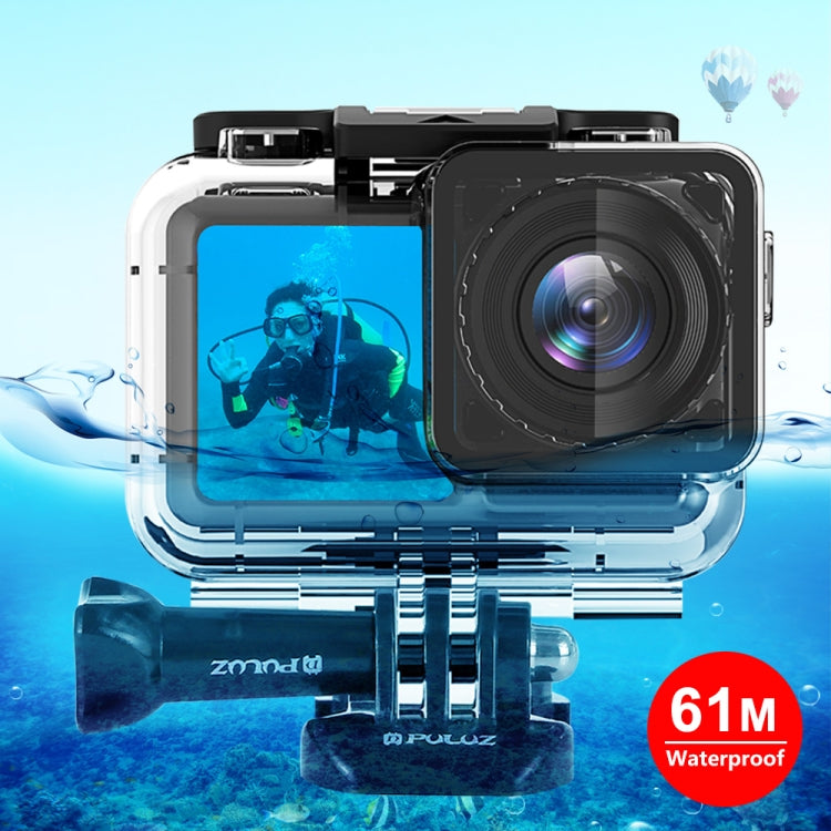 PULUZ 61m Underwater Waterproof Housing Diving Case for DJI Osmo Action, with Buckle Basic Mount & Screw, Waterproof Housing For DJI Osmo Action T