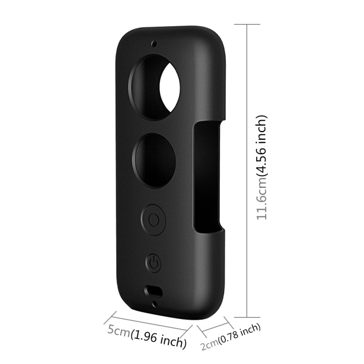 PULUZ Silicone Protective Case with Lens Cover for Insta360 ONE X