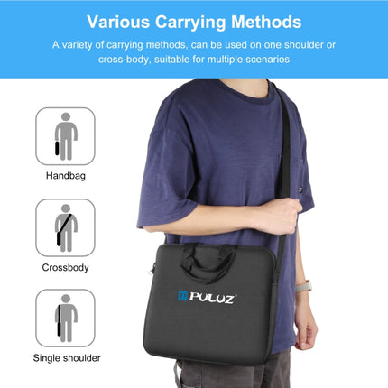 PULUZ 10 inch Ring LED Lights Portable Zipper Storage Bag Shoulder Handbags, Size: 33cm x 28cm x 3cm, 33cm x 28cm x 3cm