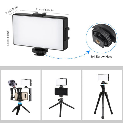PULUZ 104 LED 3200K / 5600K Dimmable Video Light on-Camera Photography Lighting Fill Light for Canon, Nikon, DSLR Cameras, 104 LED Dimmable Light
