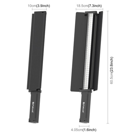 PULUZ 72 LEDs Photo Handheld Stick Light Full Color RGB Fill Light with Barndoor, 72 LEDs RGB Fill Light