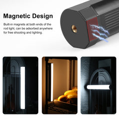 PULUZ 30cm Photo Handheld Full Color RGB Stick Light Magnetic LED Fill Light