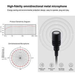 PULUZ 3.5mm Jack Lavalier Omnidirectional Condenser Recording Video Microphone, Length: 6m