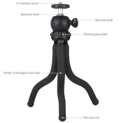 PULUZ Mini Octopus Flexible Tripod Holder with Ball Head for DJI, Insta360, GoPro and Other Action Cameras, SLR Cameras, Cellphone, Size: 25cmx4.5cm, 25cm Tripod