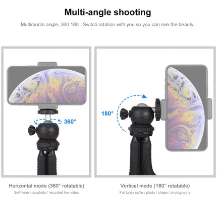 PULUZ Mini Octopus Flexible Tripod Holder with Ball Head for DJI, Insta360, GoPro and Other Action Cameras, SLR Cameras, Cellphone, Size: 25cmx4.5cm, 25cm Tripod