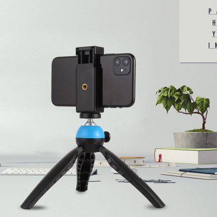 PULUZ Selfie Sticks Tripod Mount Phone Clamp with 1/4 inch Screw Holes & Cold Shoe Base, Clamp Black, Clamp Pink