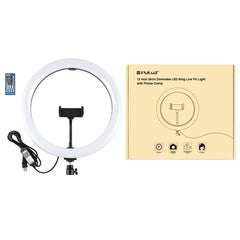 PULUZ 11.8 inch 30cm RGB Dimmable LED Dual Color Temperature LED Curved Diffuse Light Ring Vlogging Selfie Photography Video Lights with  Tripod Ball Head & Phone Clamp & Remote Control, 11.8 inch RGBW