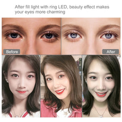 PULUZ 11.8 inch 30cm RGB Dimmable LED Dual Color Temperature LED Curved Diffuse Light Ring Vlogging Selfie Photography Video Lights with  Tripod Ball Head & Phone Clamp & Remote Control, 11.8 inch RGBW