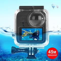 PULUZ 45m Underwater Waterproof Housing Diving Case for GoPro MAX, with Buckle Basic Mount & Screw, Waterproof Case