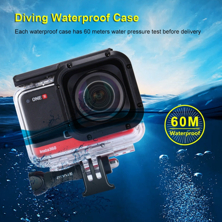 PULUZ 60m Underwater Depth Diving Case Waterproof Camera Housing for Insta360 ONE R 4K Wide-angle Edition, For Insta360 ONE R 4K Edition