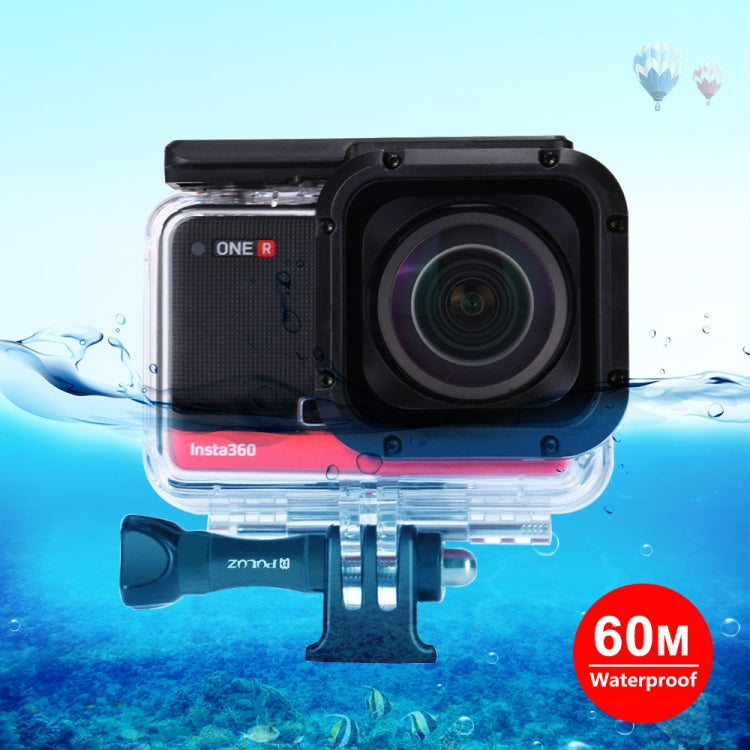 PULUZ 60m Underwater Depth Diving Case Waterproof Camera Housing for Insta360 ONE R 1.0 inch Edition