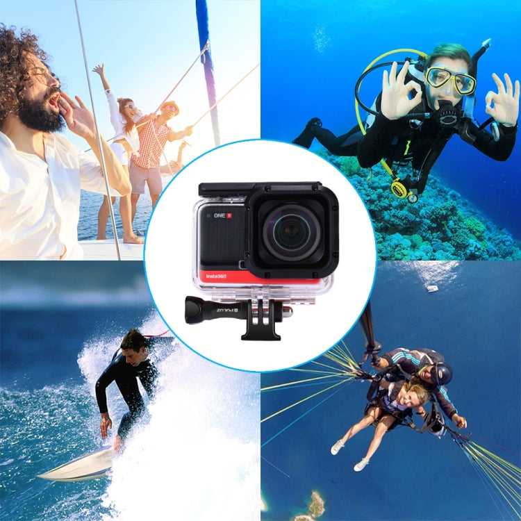 PULUZ 60m Underwater Depth Diving Case Waterproof Camera Housing for Insta360 ONE R 1.0 inch Edition