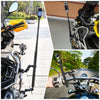 PULUZ Motorcycle Dual-heads Crab & Single Heads Clamps Handlebar Fixed Mount 150cm Selfie Stick, Dual-heads Crab & Single Heads Clamps