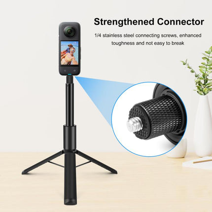 PULUZ 1.22m Retractable Invisible Selfie Stick with Tripod For Insta360 X4 / X3