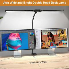 PULUZ Gooseneck Tube LED Fill Light Double Head Clip Desk Lamp