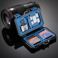 PULUZ 27 in 1 Memory Card Case for 4CF + 8SD + 9TF + 1Card PIN + 1Standard SIM + 2Micro-SIM + 2Nano-SIM
