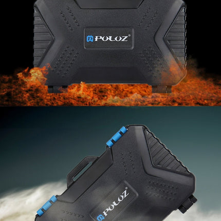 PULUZ 27 in 1 Memory Card Case for 4CF + 8SD + 9TF + 1Card PIN + 1Standard SIM + 2Micro-SIM + 2Nano-SIM, 27 in 1