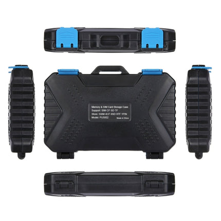 PULUZ 27 in 1 Memory Card Case for 4CF + 8SD + 9TF + 1Card PIN + 1Standard SIM + 2Micro-SIM + 2Nano-SIM, 27 in 1