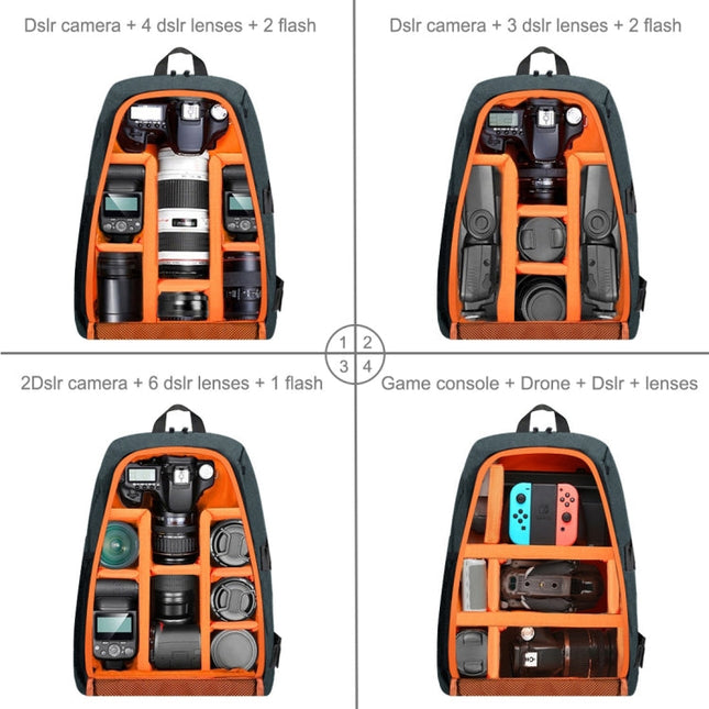 PULUZ Outdoor Portable Waterproof Scratch-proof Dual Shoulders Backpack Handheld PTZ Stabilizer Camera Bag with Rain Cover for Digital Camera, DJI Ronin-SC / Ronin-S, Backpack(Grey), Backpack(Black), Backpack(Grey US)