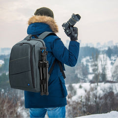 PULUZ Outdoor Portable Waterproof Scratch-proof Dual Shoulders Backpack Handheld PTZ Stabilizer Camera Bag with Rain Cover for Digital Camera, DJI Ronin-SC / Ronin-S