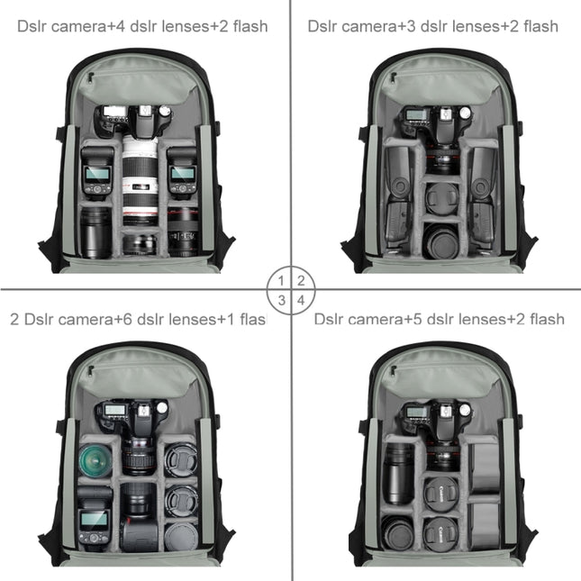 PULUZ Outdoor Portable Waterproof Scratch-proof Dual Shoulders Backpack Handheld PTZ Stabilizer Camera Bag with Rain Cover for Digital Camera, DJI Ronin-SC / Ronin-S