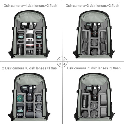 PULUZ Outdoor Portable Waterproof Scratch-proof Dual Shoulders Backpack Handheld PTZ Stabilizer Camera Bag with Rain Cover for Digital Camera, DJI Ronin-SC / Ronin-S